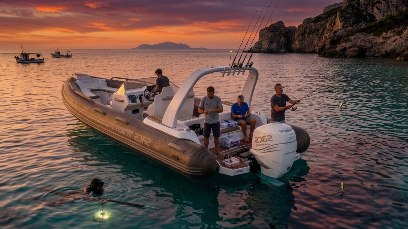 Sunset boat trip off the Larnaca coast with the Blue Experience team